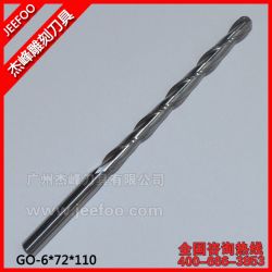6 * 72 * 110L 2 Flautas Bola cheirada Carbide End Mills / CNC Ferramentas de Corte / Moinho Bits / Ferramentas CNC Router para a máquina de gravura