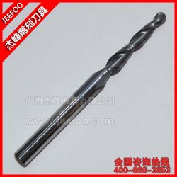 6 * 30 * R2 * 75L Soild Carbide duas esferas flauta espiral caibide fresas de topo, Taper Nose Cortador / cnc fresas