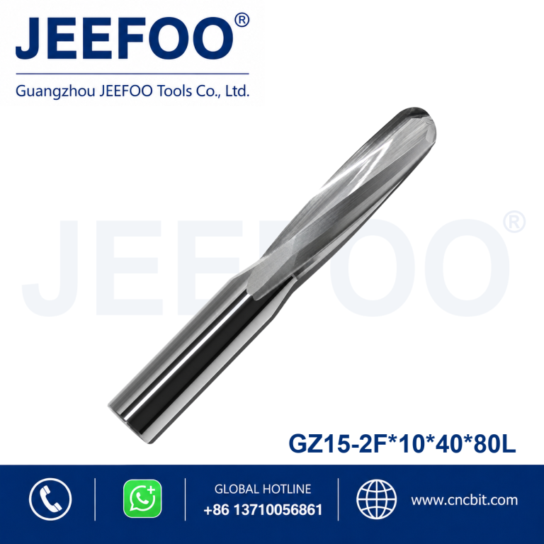 Fresa de topo esférico de 2 cortes 10x40x80L para elevada remoção de aparas