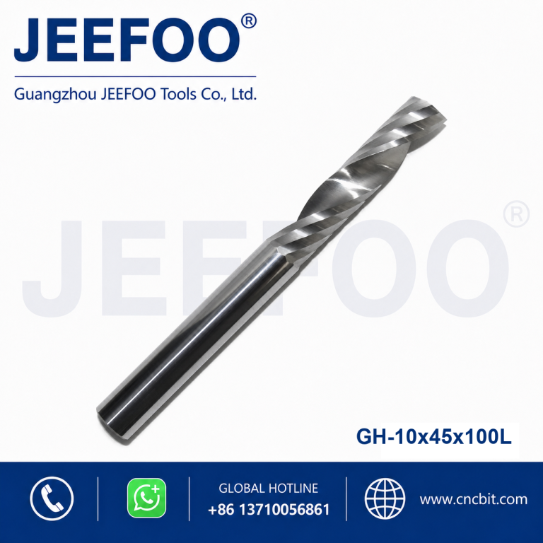 Broca de gravação CNC em carboneto de tungsténio de hélice simples 10x45x100