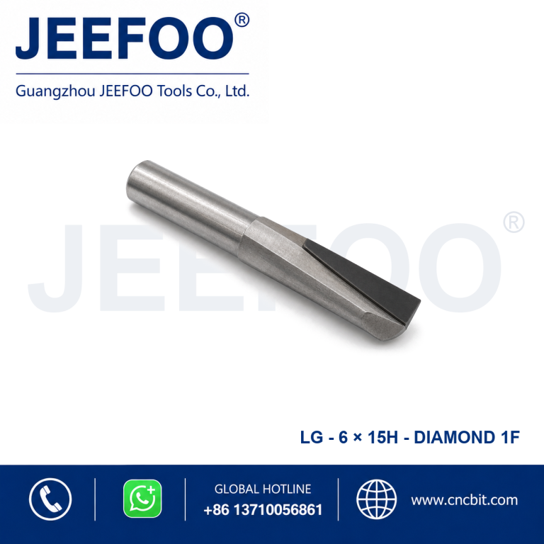 Fresa reta PCD 6×15 para alumínio para maquinação CNC de alumínio
