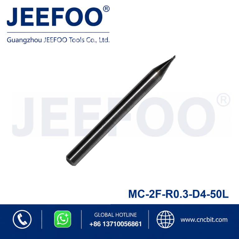 2FxR0.3x4x50L Fresa de Topo de Ponta Esférica em Metal Duro Integral