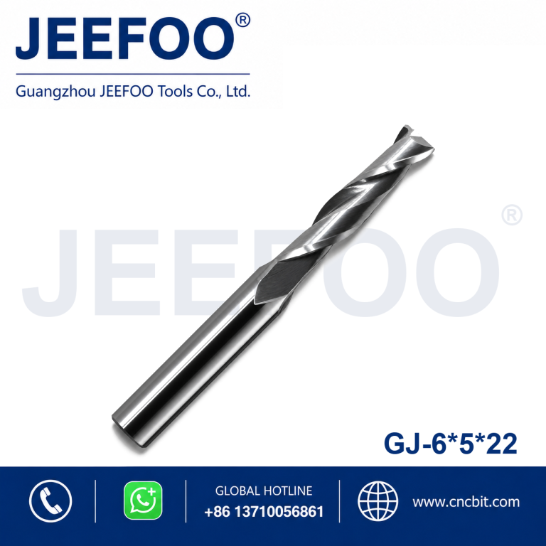 6x5x22 Two Spiral Flute Bits - Solid Carbide Two flute sprial bit/ Carbide Mill Spiral CNC router bits wood cutting tools / Two Flutes Spiral Carbide Tools product image