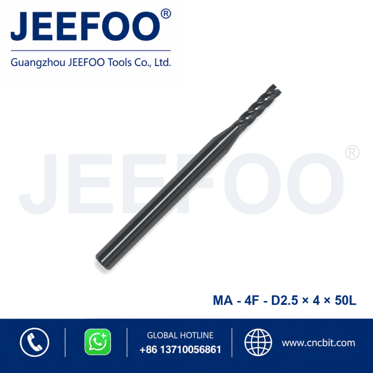 4Fx2.5x4x50L Fresa de topo quadrada em metal duro para maquinagem CNC de metais