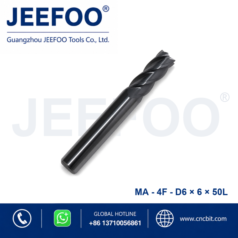 4Fx6x6x50L Fresa de Topo Quadrada em Metal Duro Integral